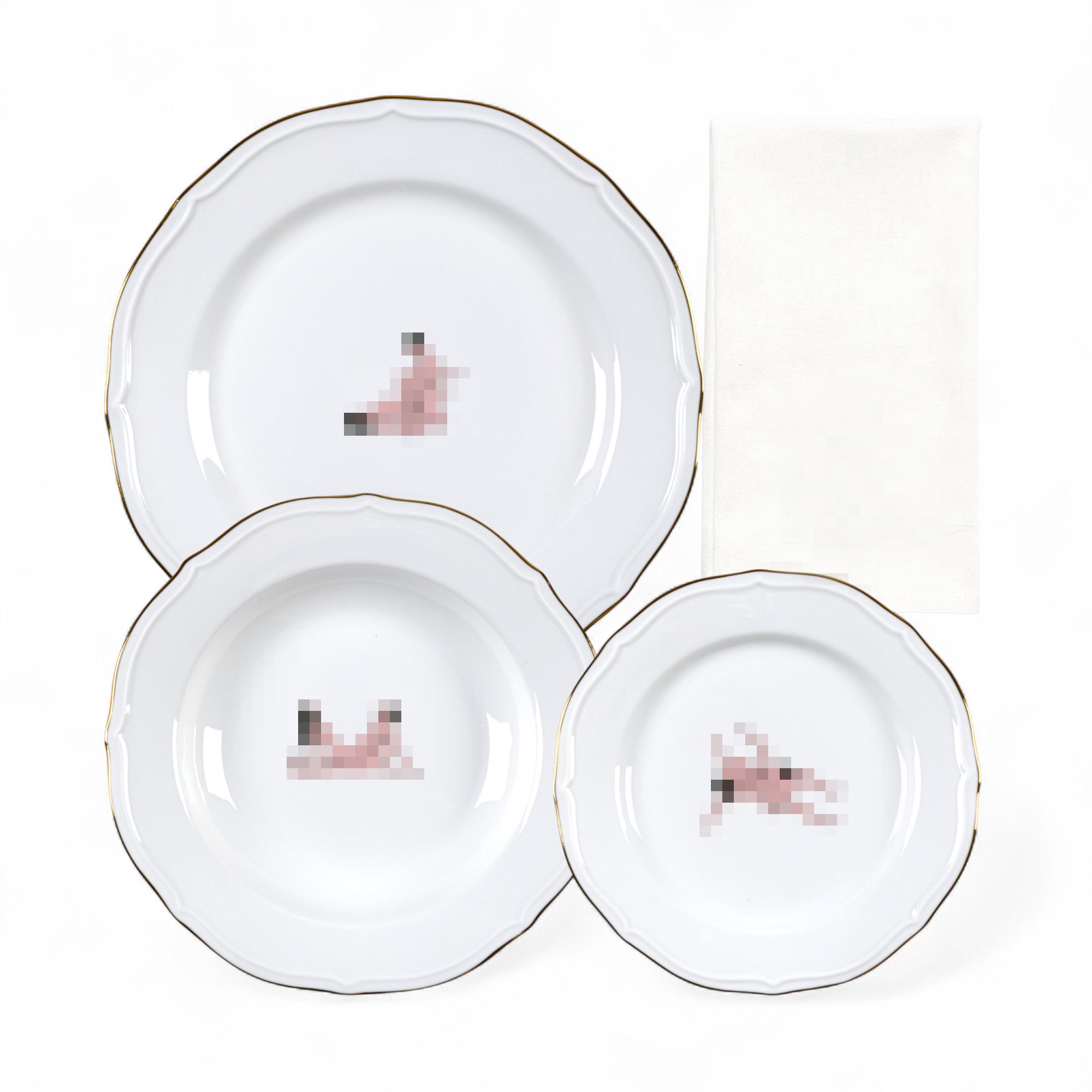 Set 3 Piatti Seikantai5271 Arched Seletti