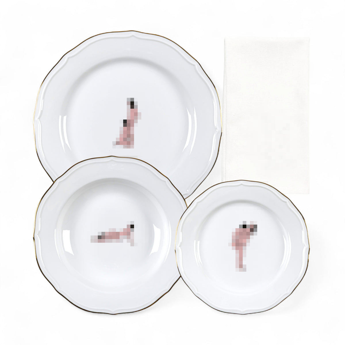 Set 3 Piatti Seikantai5271 Suspended Seletti