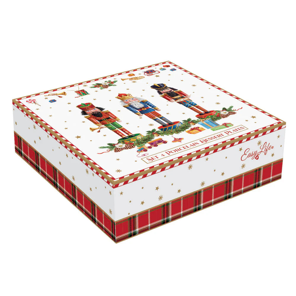 Set 4 Piattini porcellana 16 cm Easy Life