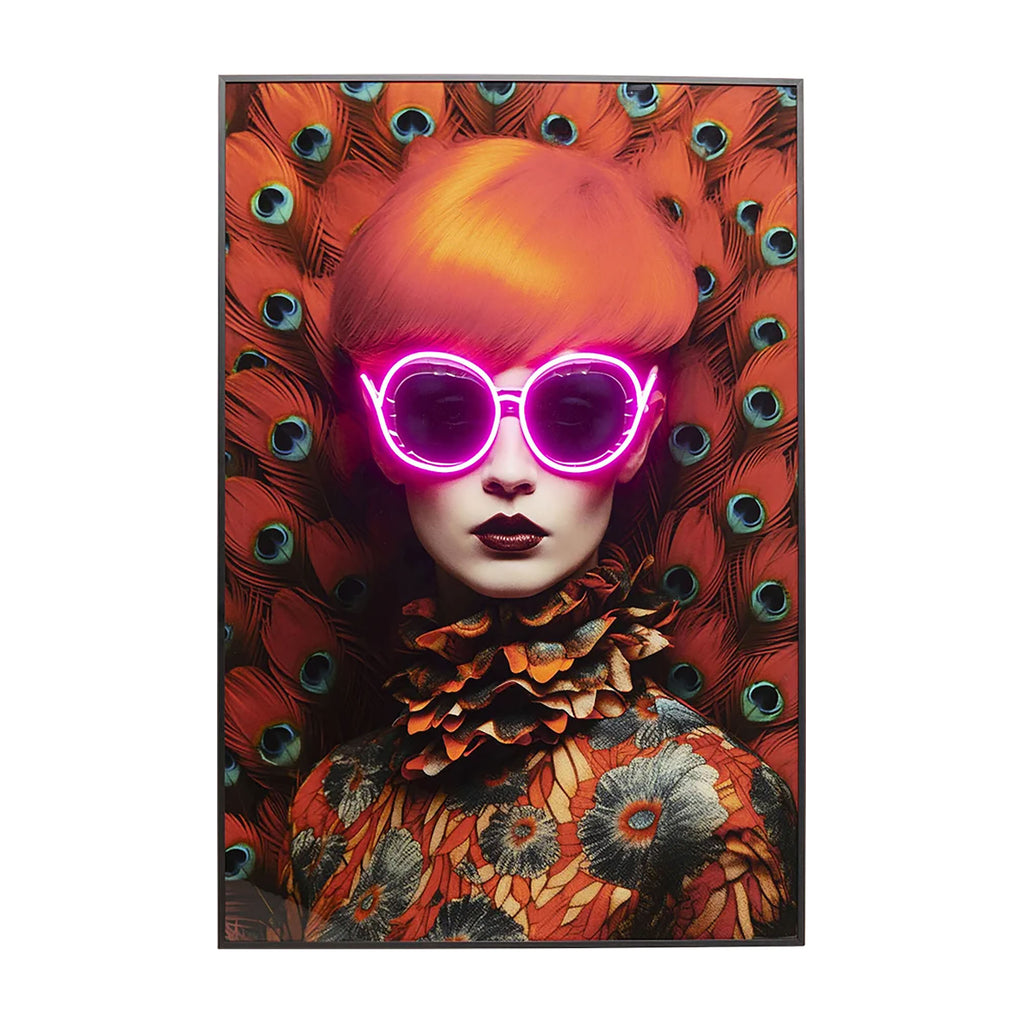 Quadro incorniciato LED Fancy Red Lady Kare Design