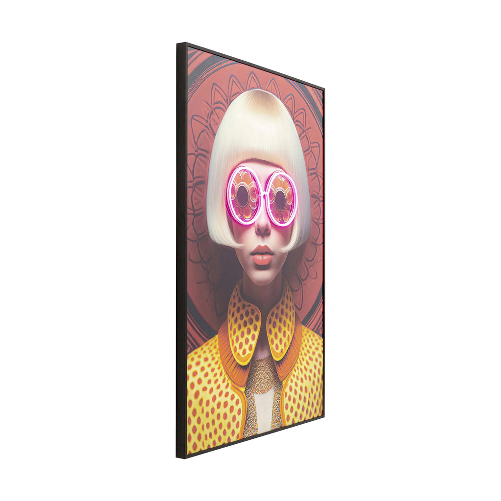 Quadro incorniciato LED Fancy Blonde Lady Kare Design