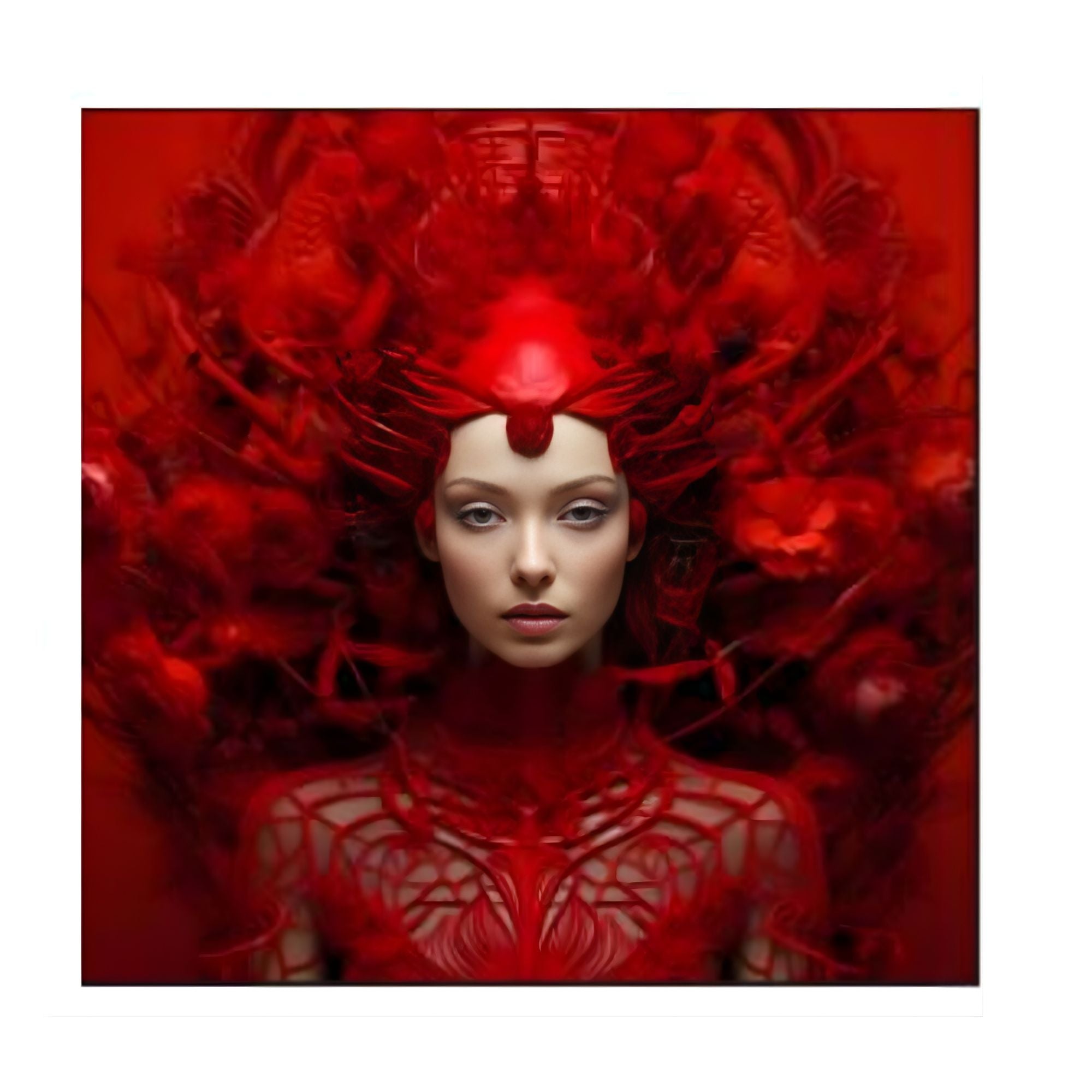 Quadro vetro Muse rosso Kare Design