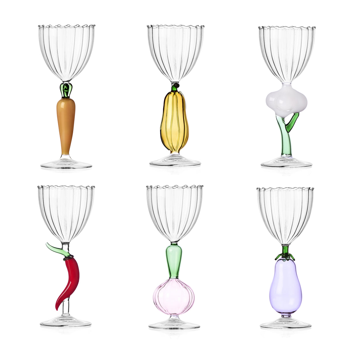 Set 6 Calici Vegetables Ichendorf