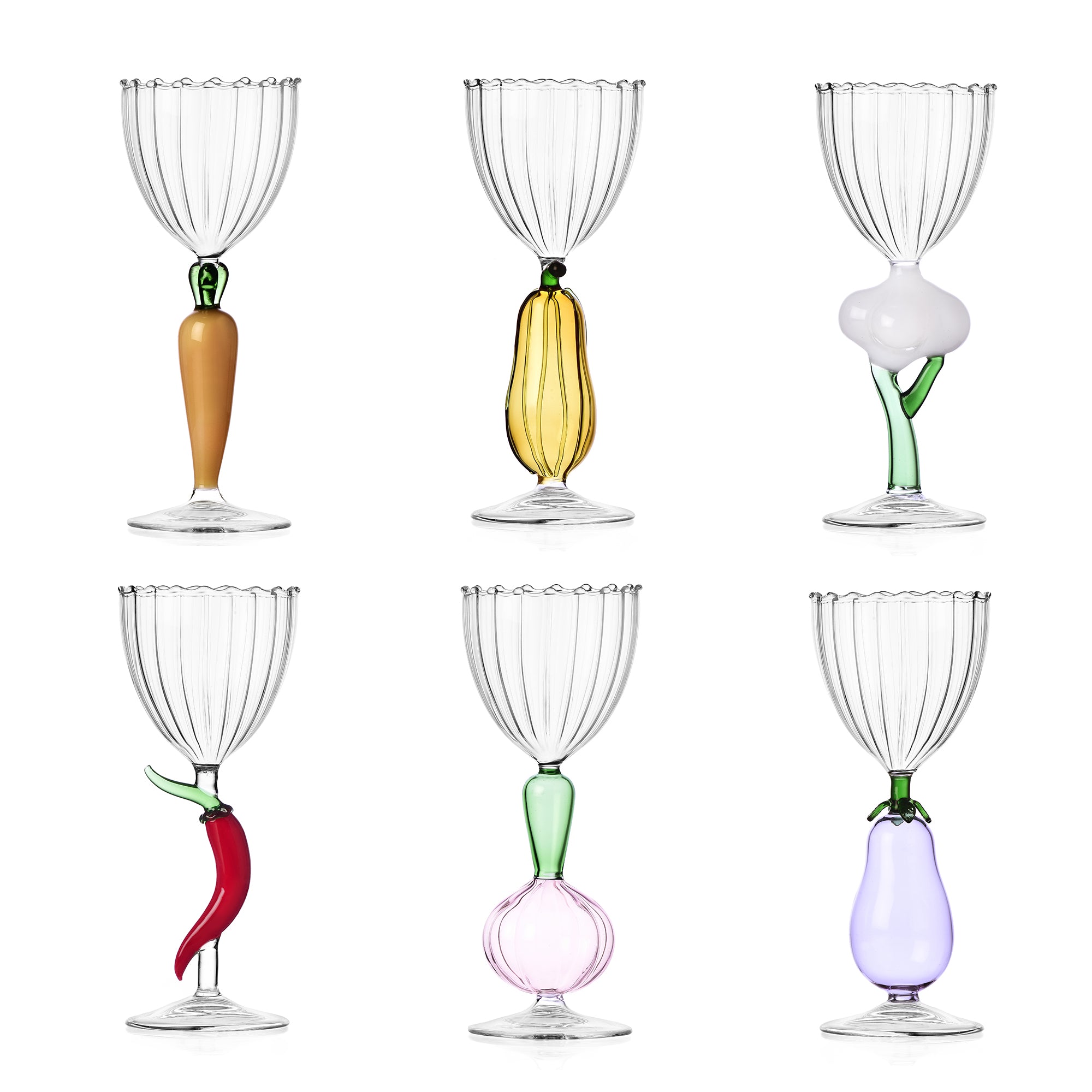 Set 6 Calici Vegetables Ichendorf