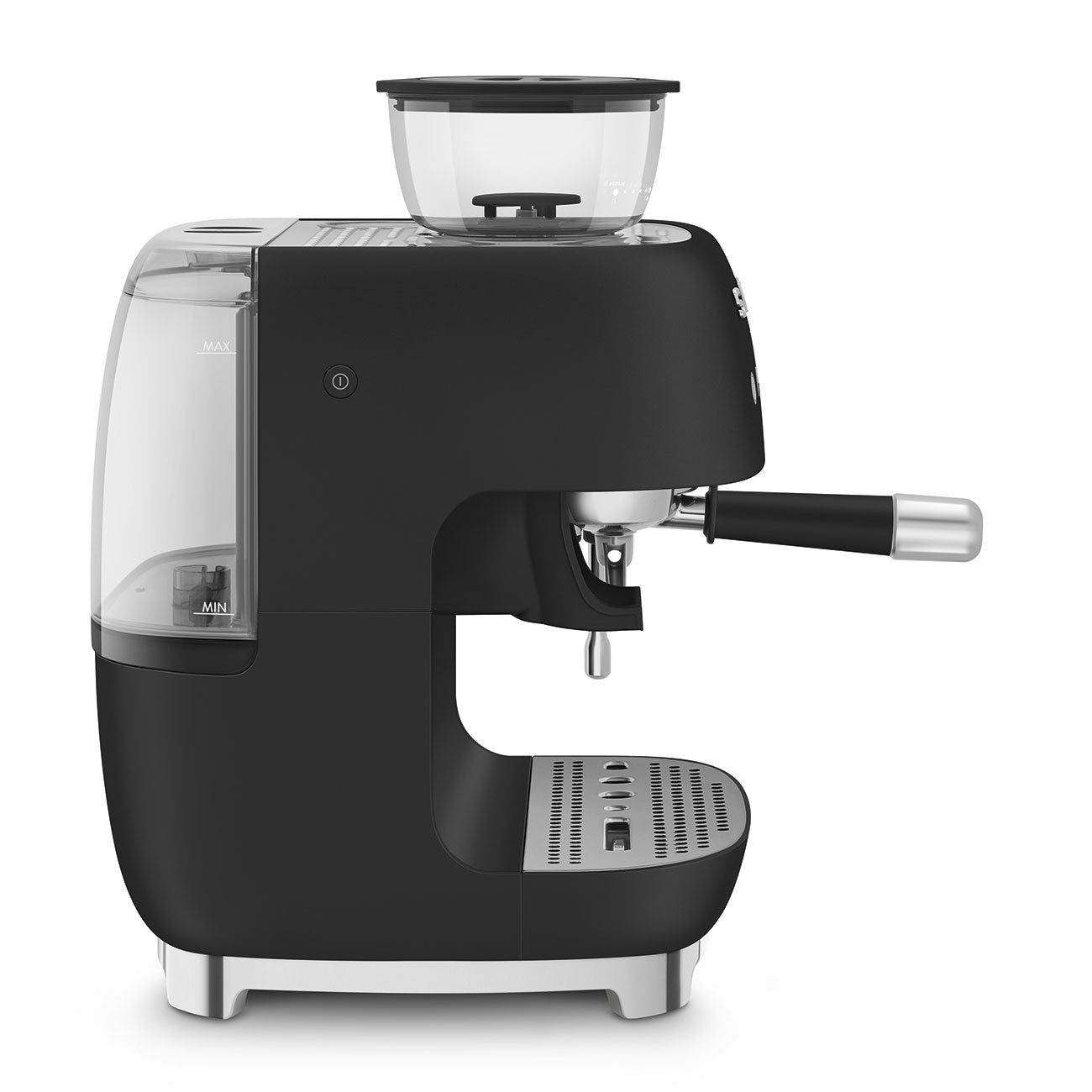 Macchina per caffè espresso manuale con macinacaffè, Nero Opaco Plug EU Smeg