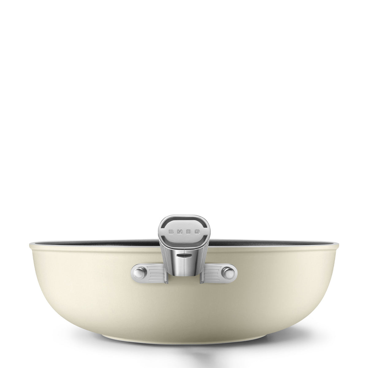 Wok antiaderente Crema 30 cm Smeg