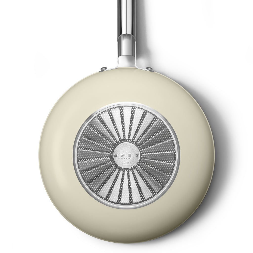 Wok antiaderente Crema 30 cm Smeg