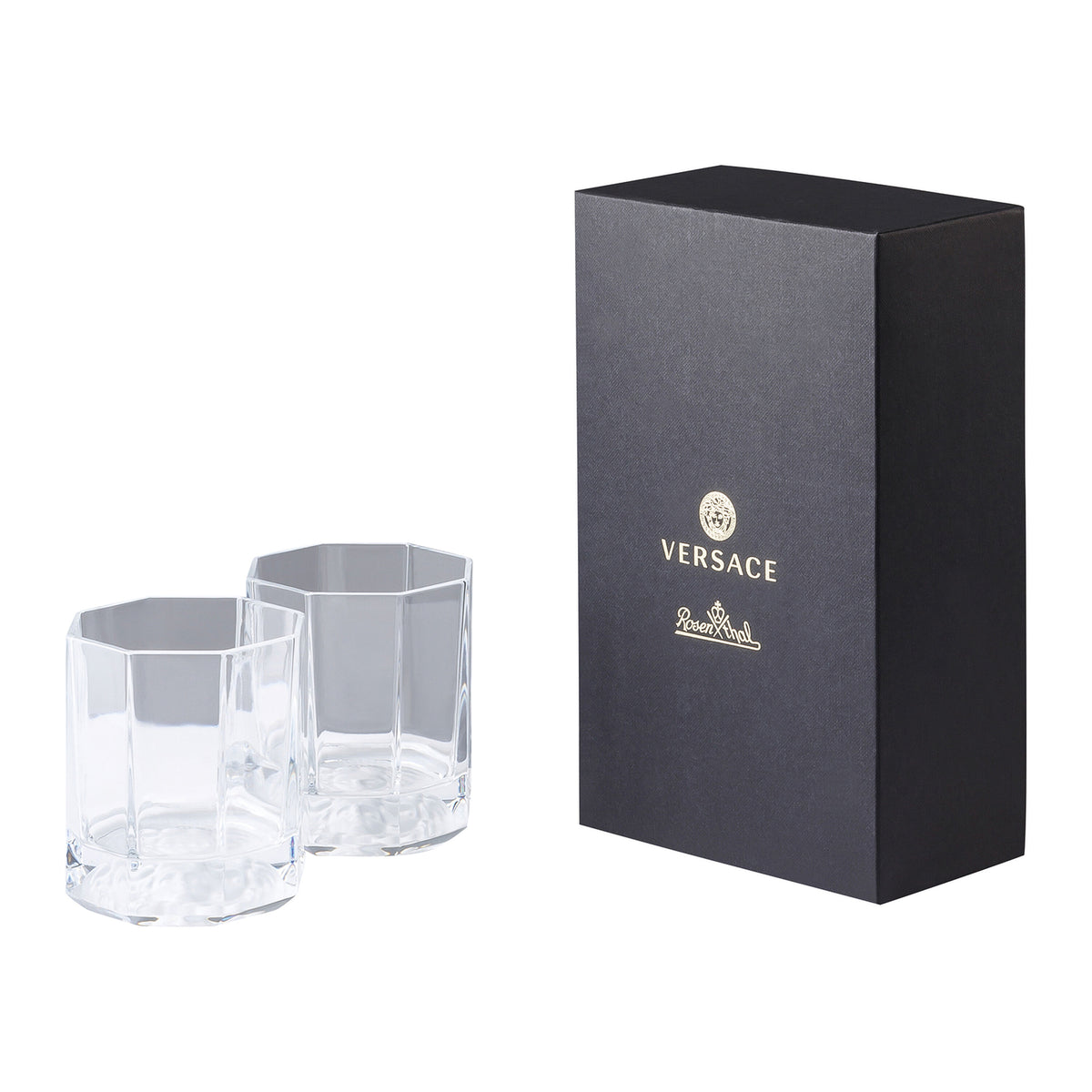 Medusa Lumiere CR 2 bicchieri whisky Versace