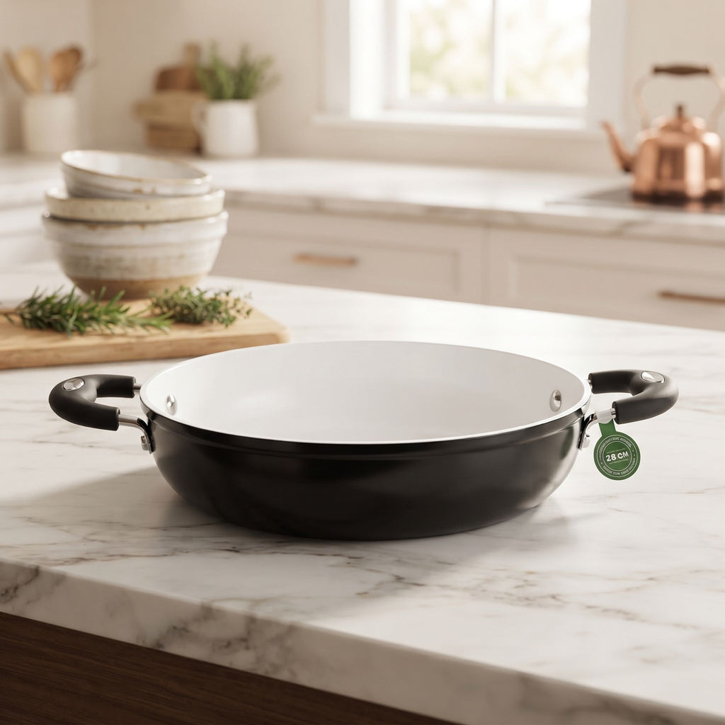 Tegame 2/Manici 28 Cm Black&White Bialetti