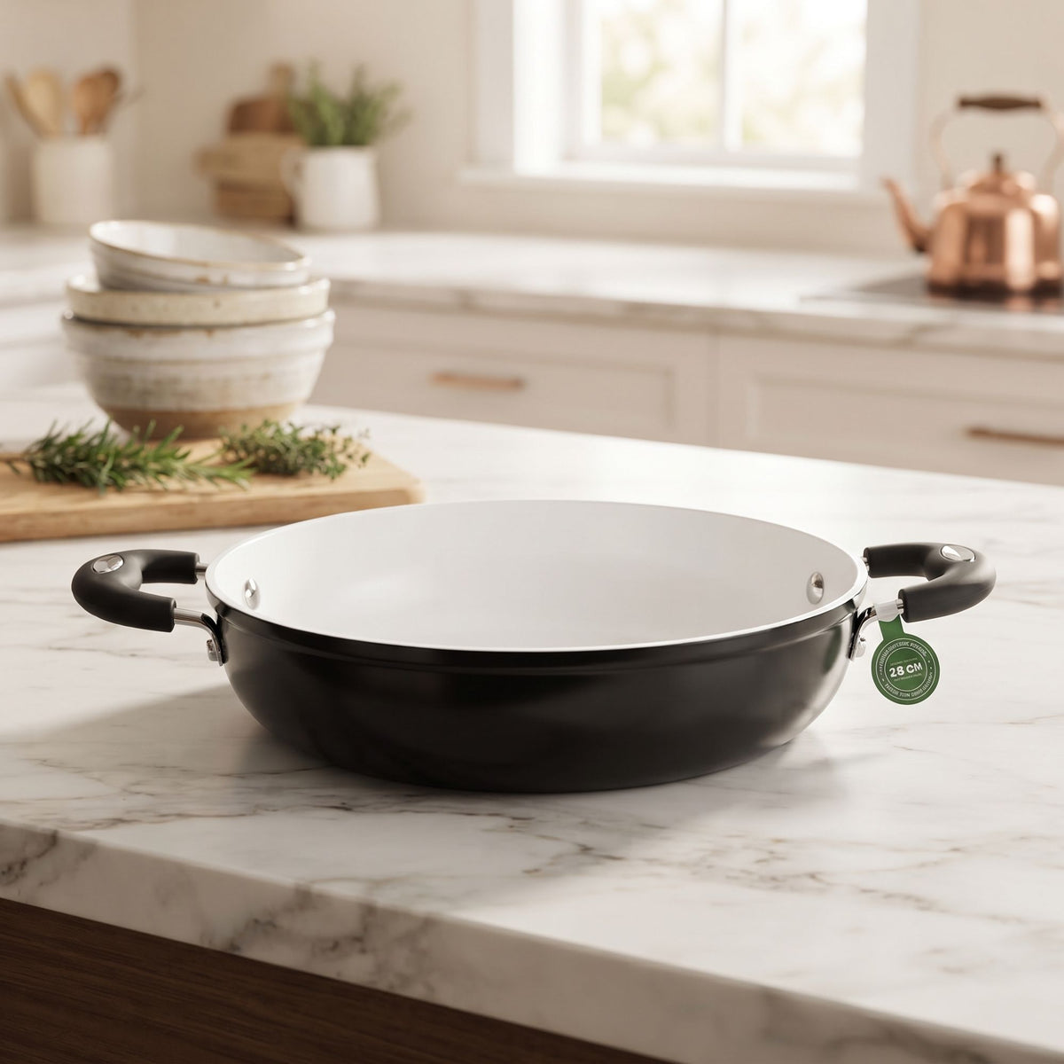 Tegame 2/Manici 28 Cm Black&White Bialetti