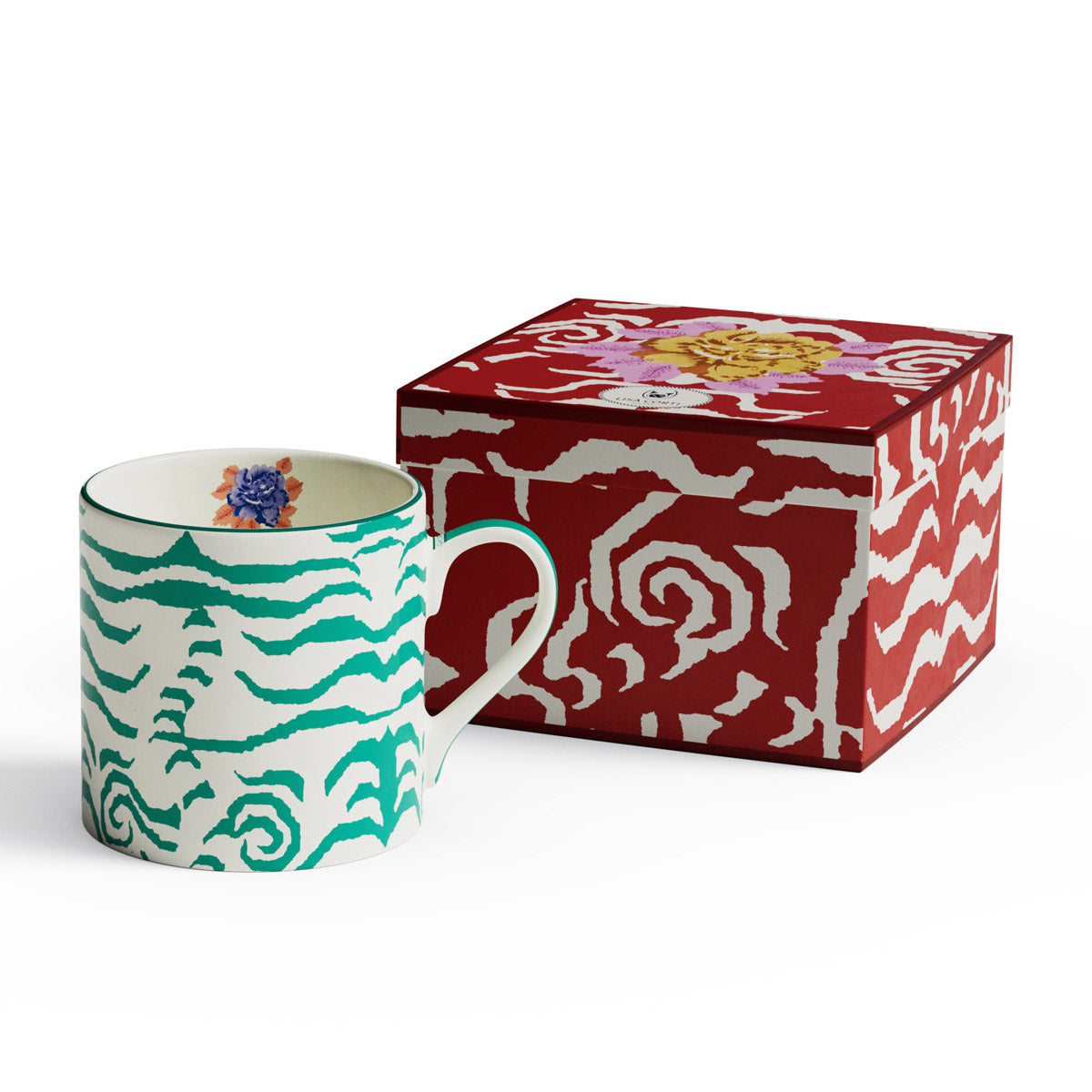 Tazza in porcellana indian tiger veronese Lisa Corti