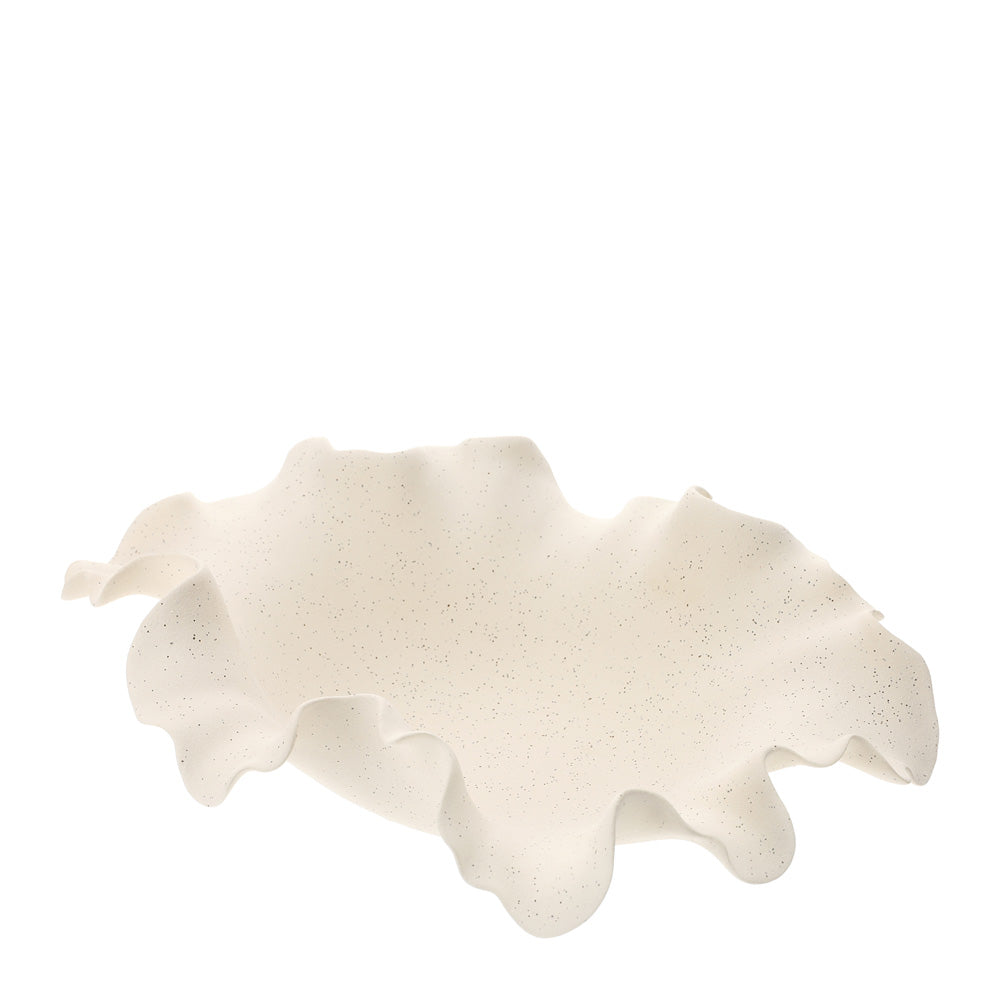 Piatto Ceramica Wave Avorio 35X25Xh9Cm Hervit