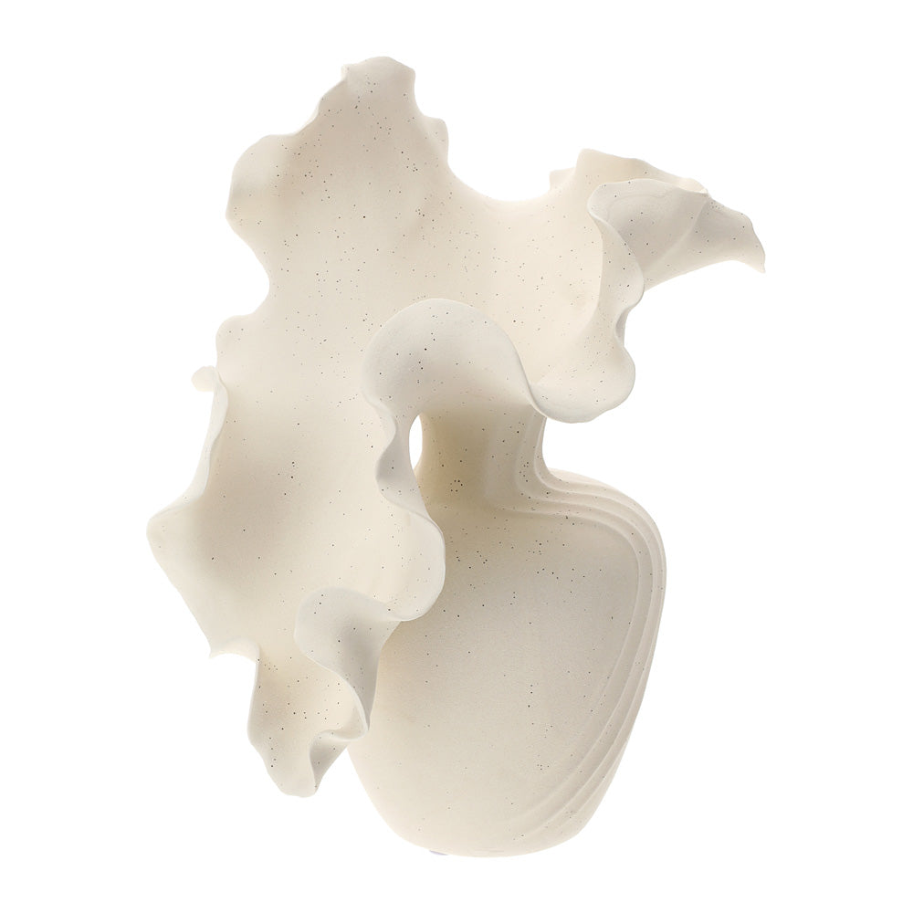 Vaso Ceramica Wave Avorio 24X24Xh28Cm Hervit