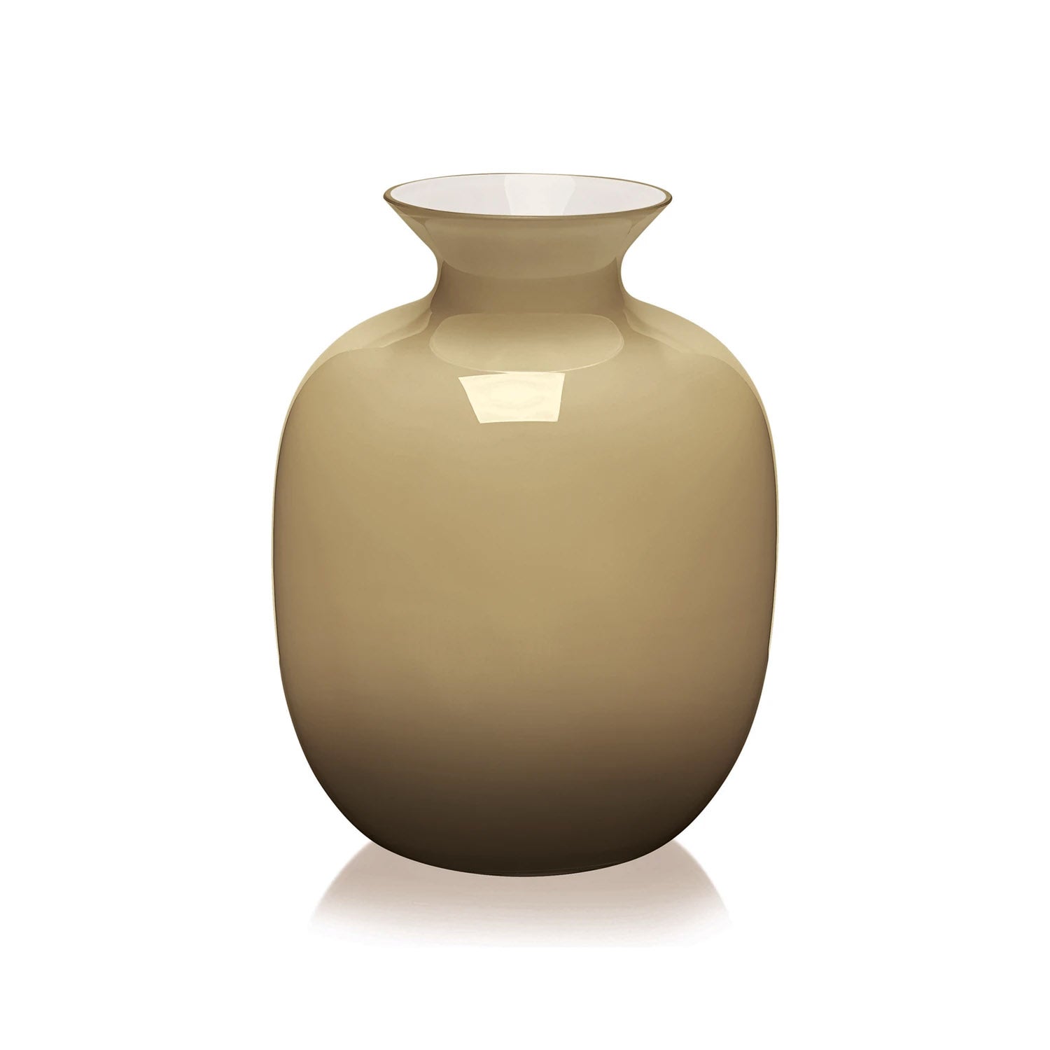 Rialto vaso in vetro incamiciato tabacco Ivv