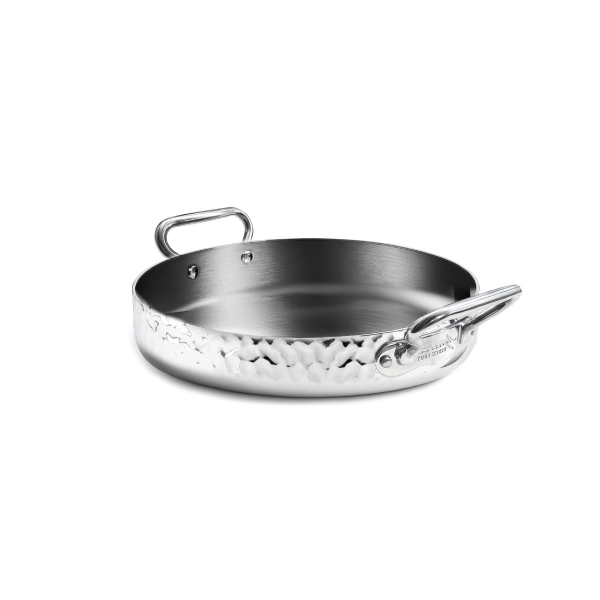 Tegame Aluinox Martellato 3Ply 2/Manici 1907 Cm 24 Pentole Agnelli