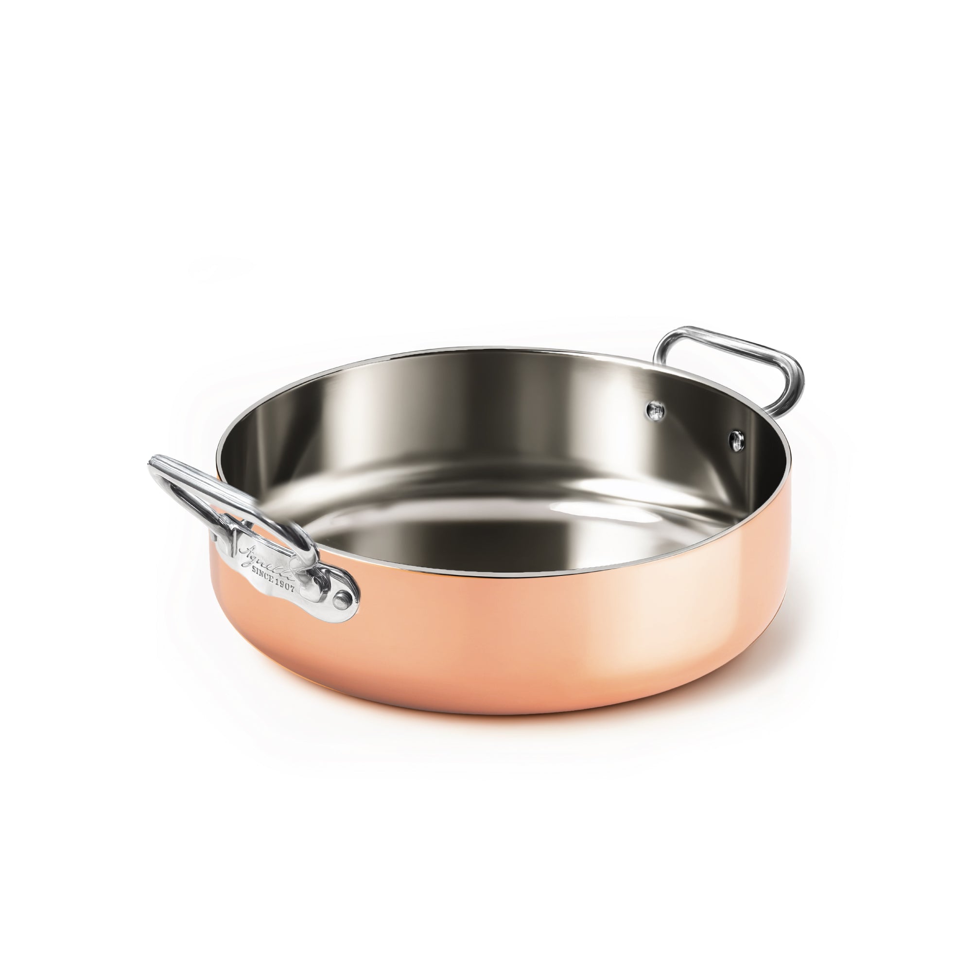 Rondeau in copper4 – 2 maniglie inox Cm 28 Pentole Agnelli