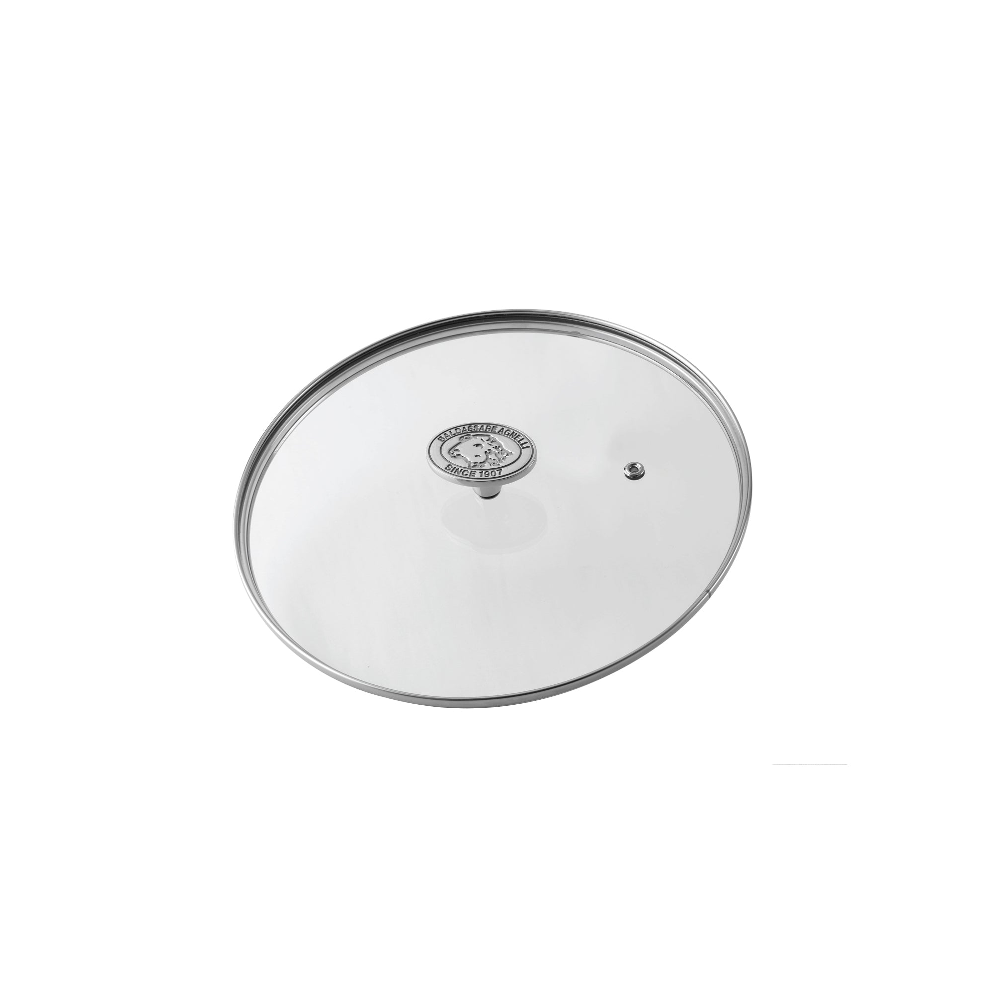 Coperchio In Vetro Con Pomello In Acciaio Inox Cm. 20 Pentole Agnelli
