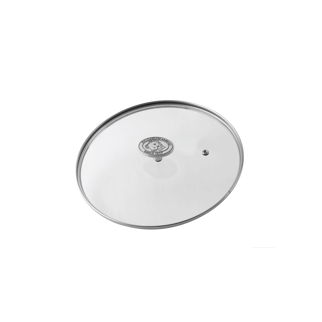 Coperchio In Vetro Con Pomello In Acciaio Inox Cm. 20 Pentole Agnelli