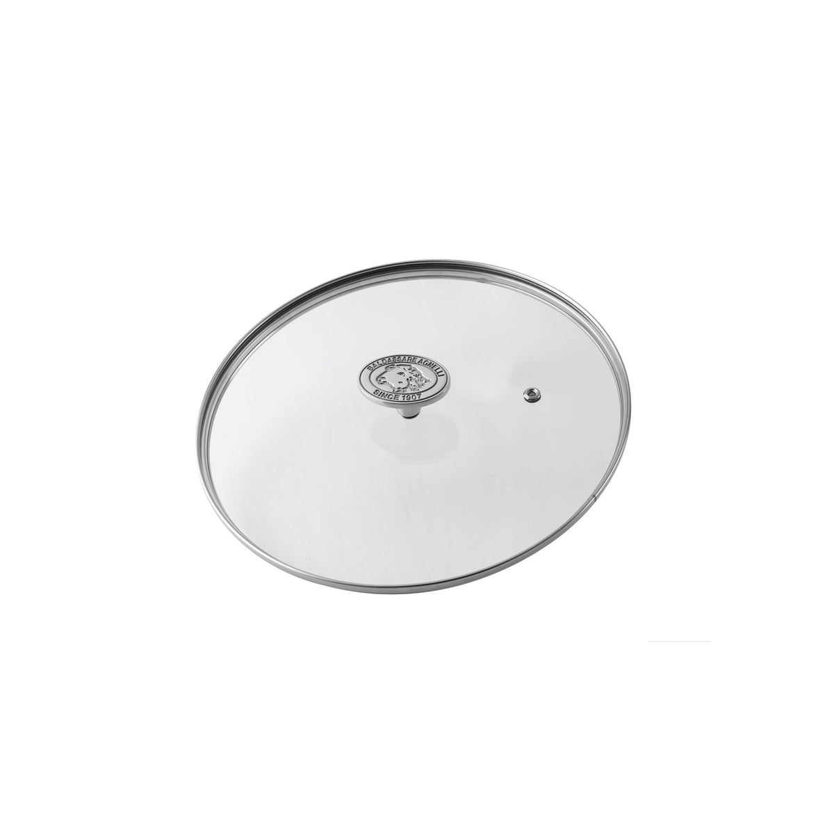 Coperchio In Vetro Con Pomello In Acciaio Inox Cm. 20 Pentole Agnelli