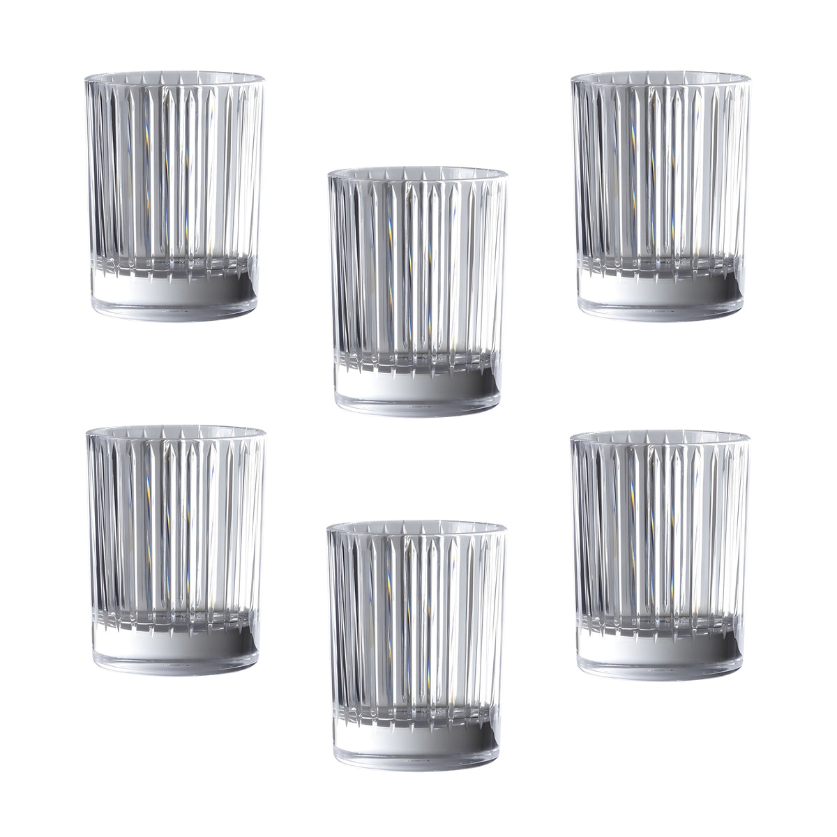 Set 6 Bicchieri Pie Bicchiere Trasparente Mario Luca Giusti