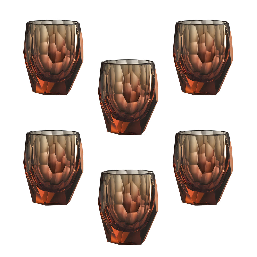 Set 6 Bicchieri Super Tumbler Bicchiere Rubino Mario Luca Giusti
