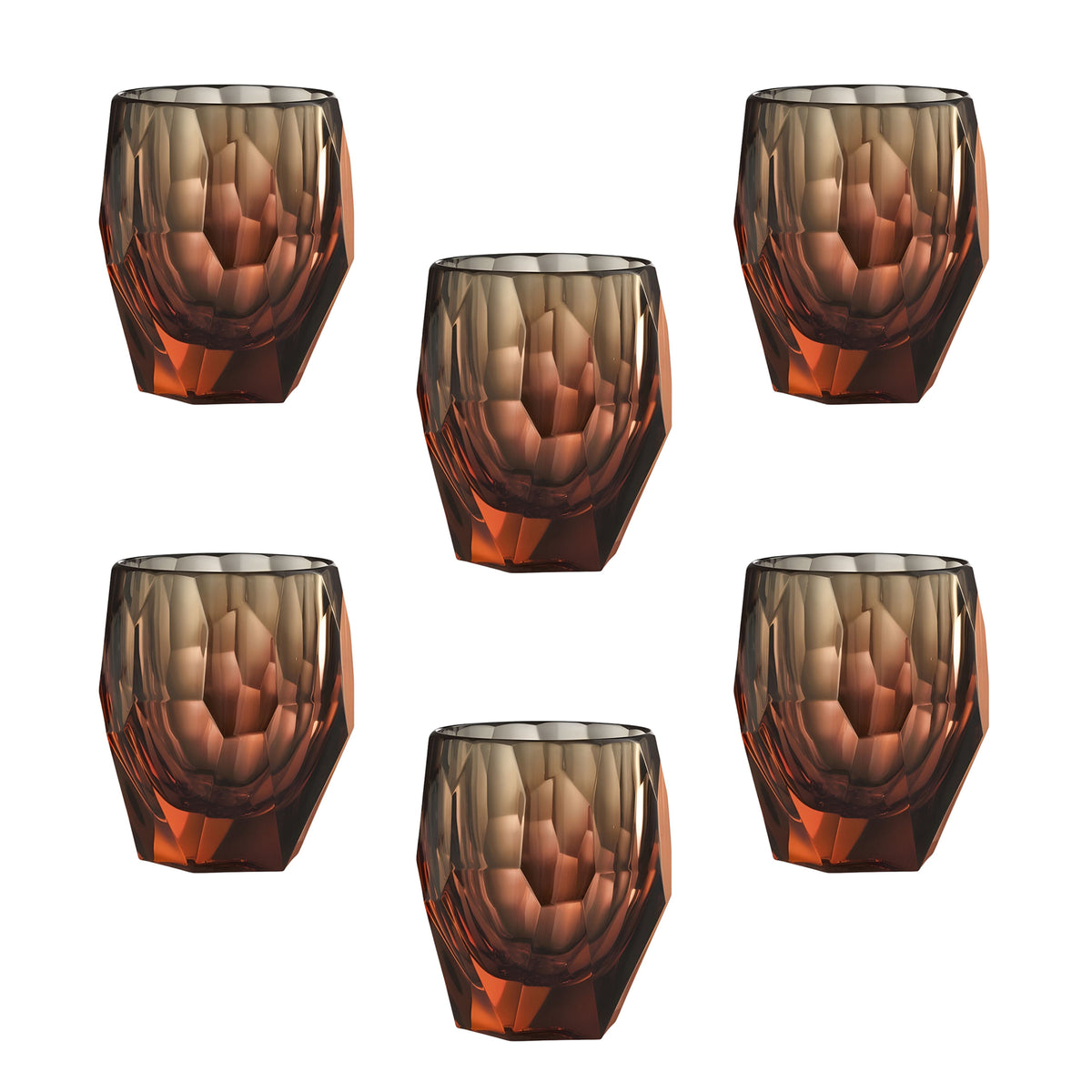 Set 6 Bicchieri Super Tumbler Bicchiere Rubino Mario Luca Giusti