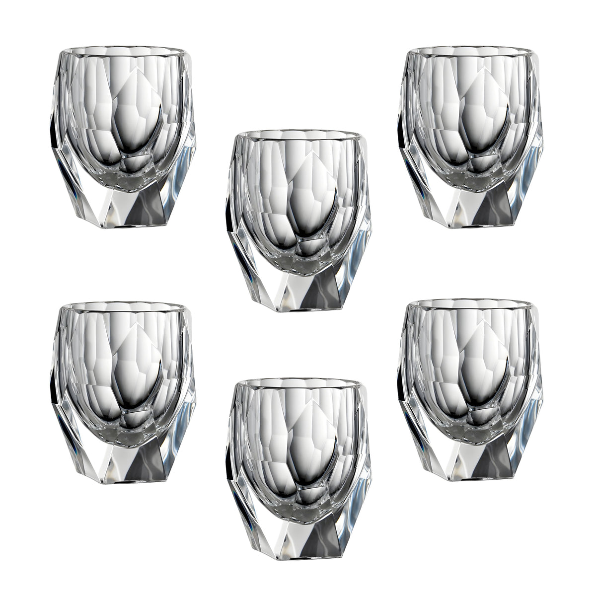 Set 6 Bicchieri Super Tumbler Bicchiere Trasparente Mario Luca Giusti