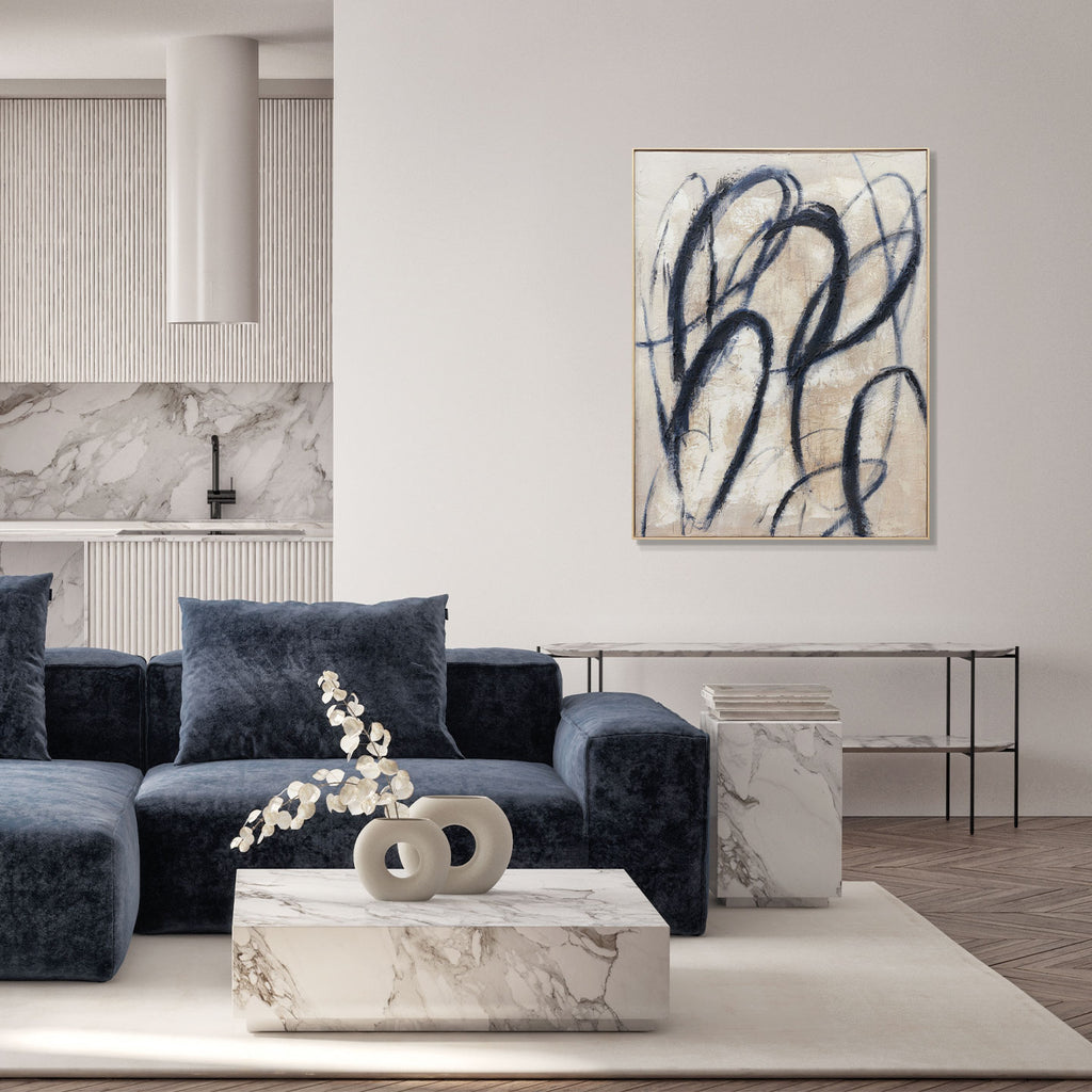 Quadro Blue Billow 90x120 cm Agave Quadri