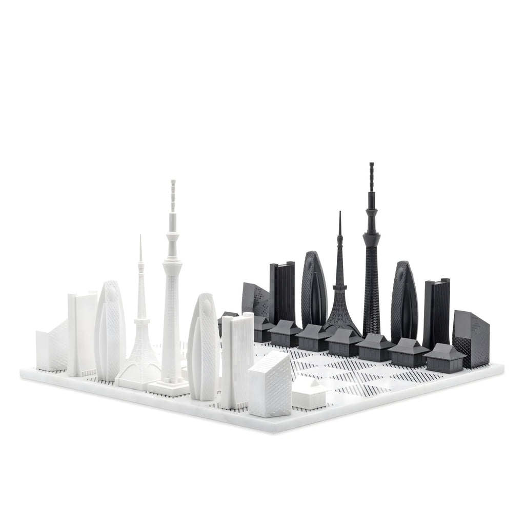 Scacchiera  Tokyo Edition (with Marble Hatch Board) Skyline Chess