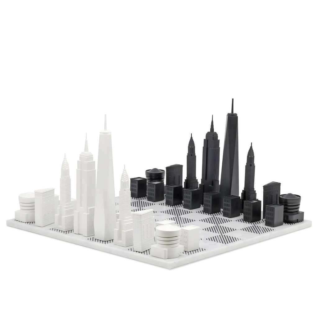 Scacchiera  New York Edition (with Marble Hatch Board) Skyline Chess