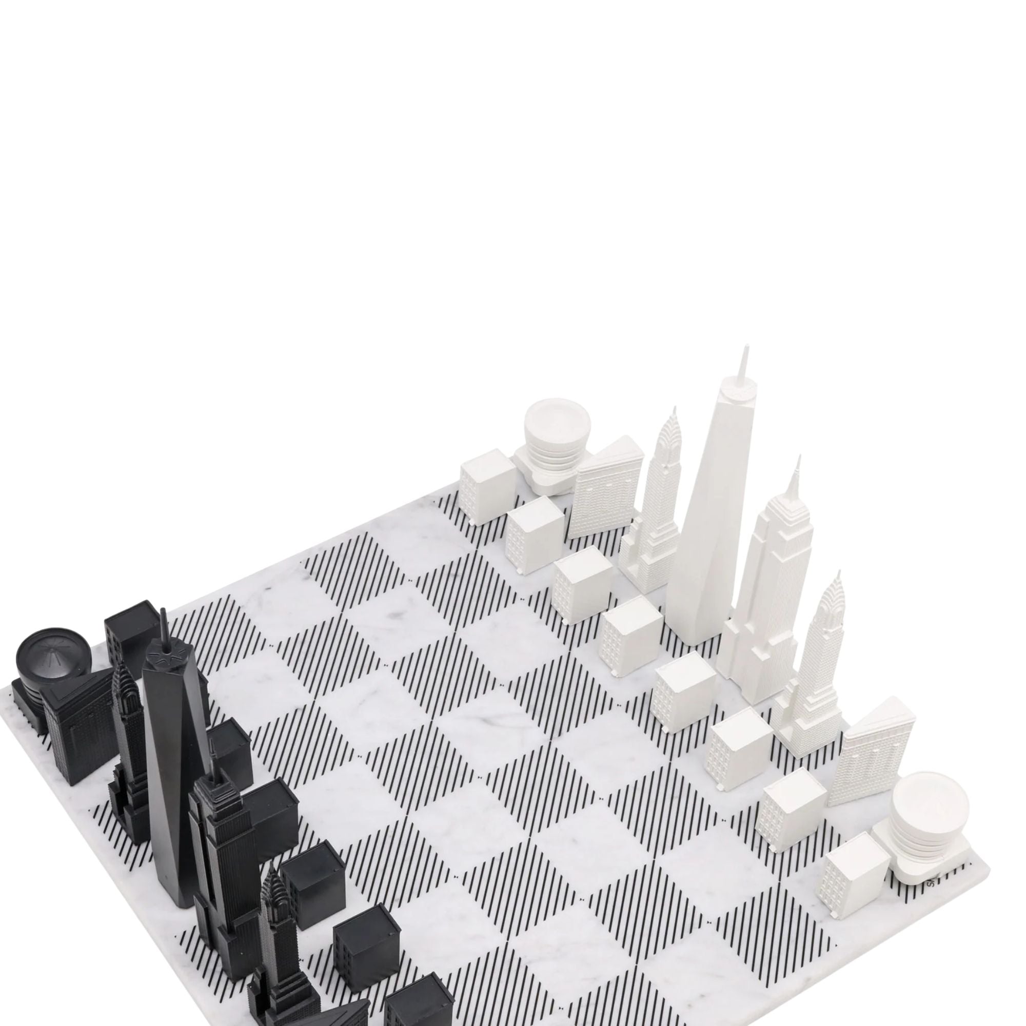 Scacchiera  New York Edition (with Marble Hatch Board) Skyline Chess