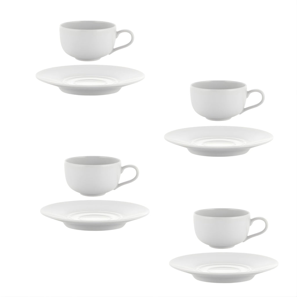 La Bella Tavola Set 4 Tazze Caffe Con Piattino Alessi