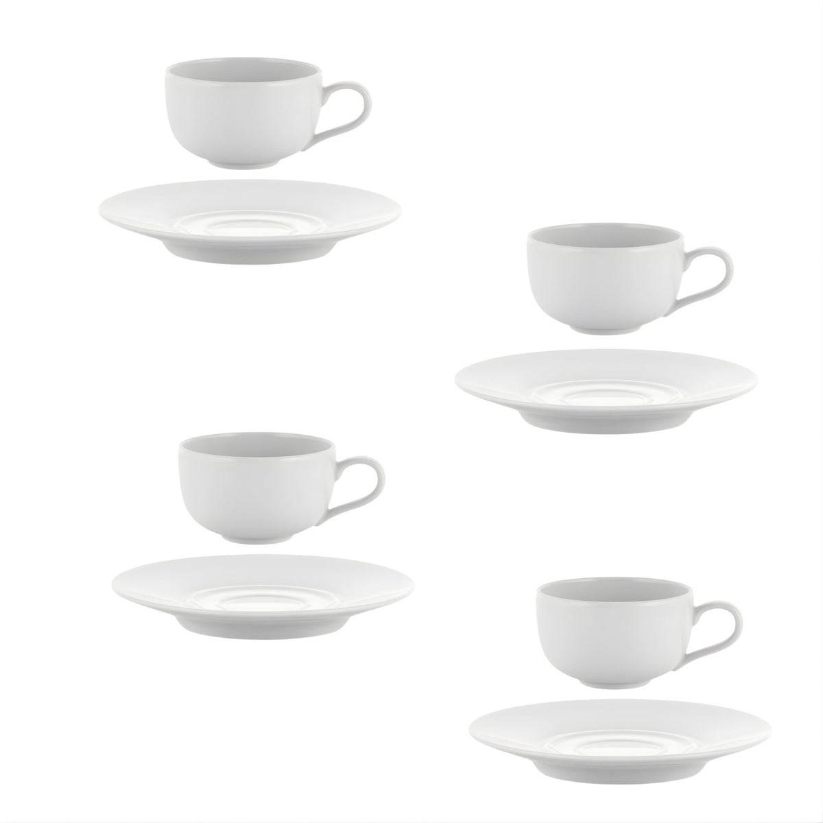 La Bella Tavola Set 4 Tazze Caffe Con Piattino Alessi