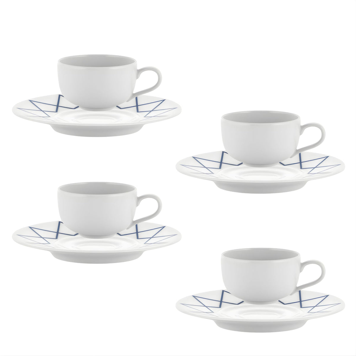My Beaut China Set 4 Tazze Caffe Con Piattino Alessi
