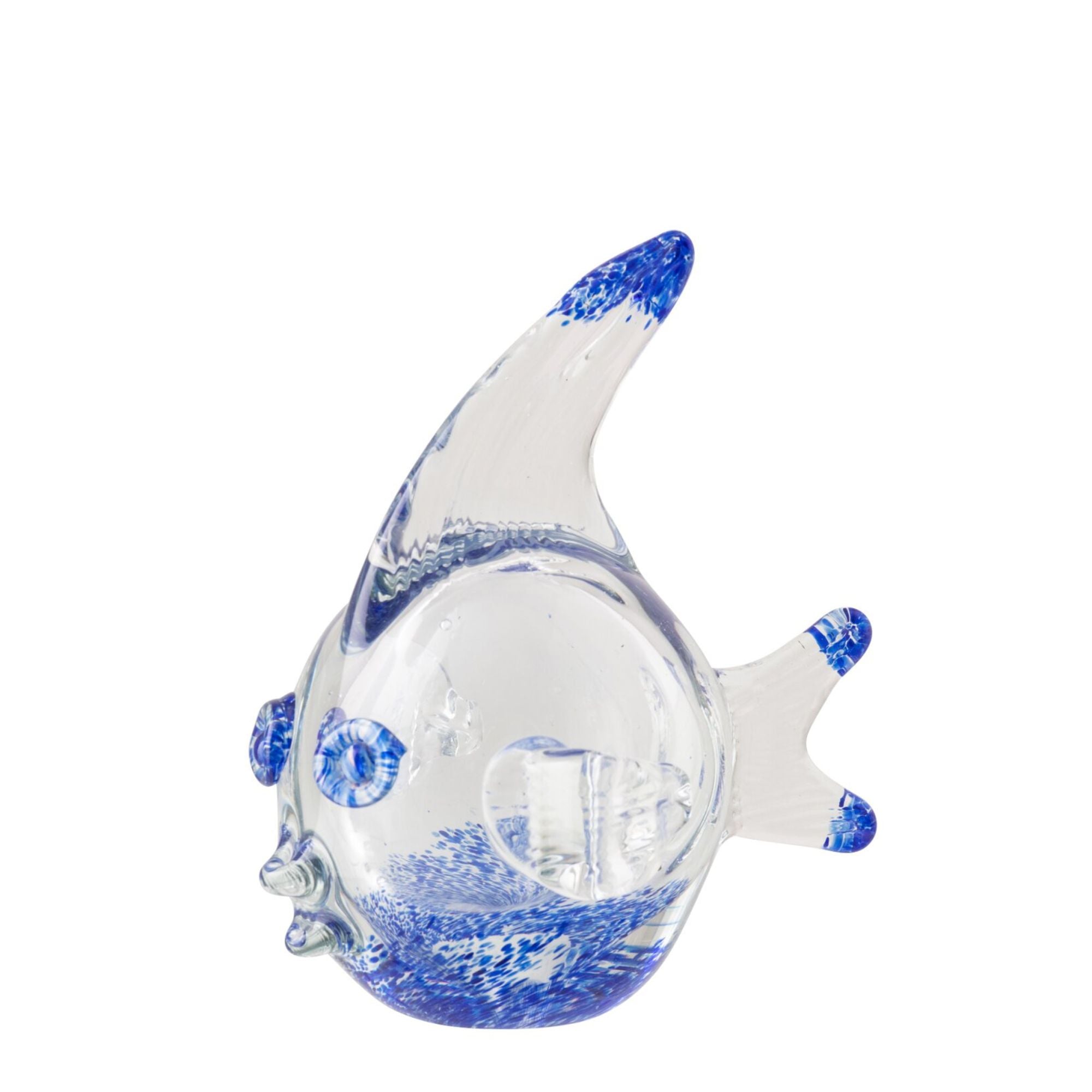 Fermacarte Fish Vetro Blu/Trasparente Jolipa