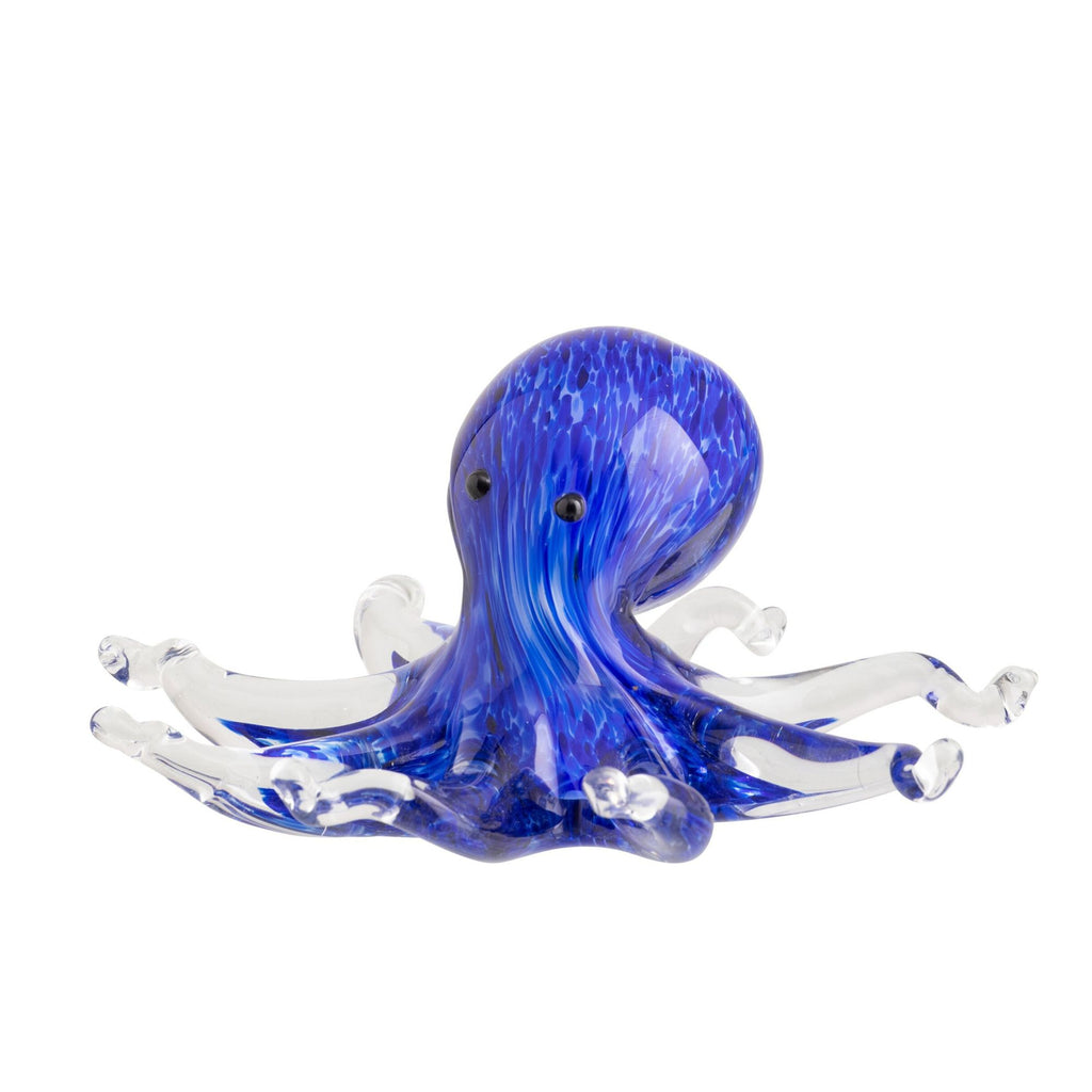 Fermacarte Octopus Vetro Blu Jolipa