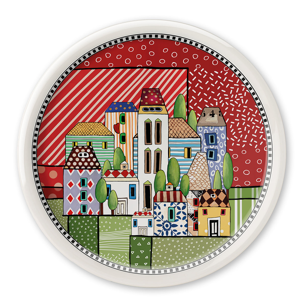 Piatto Pizza Paese Mio Rosso D 30,5 cm Egan