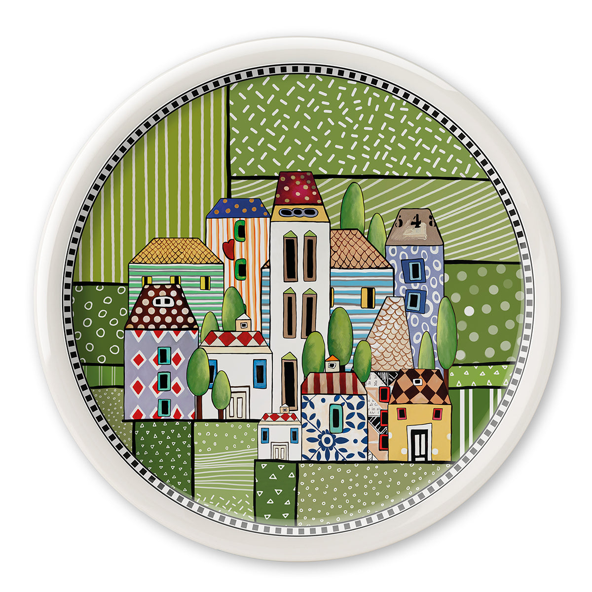 Piatto Pizza Paese Mio Verde D 30,5 cm Egan