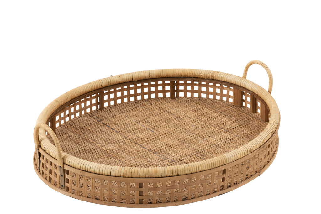 Vassoio Pick Rattan/Bambu Naturale Large Jolipa