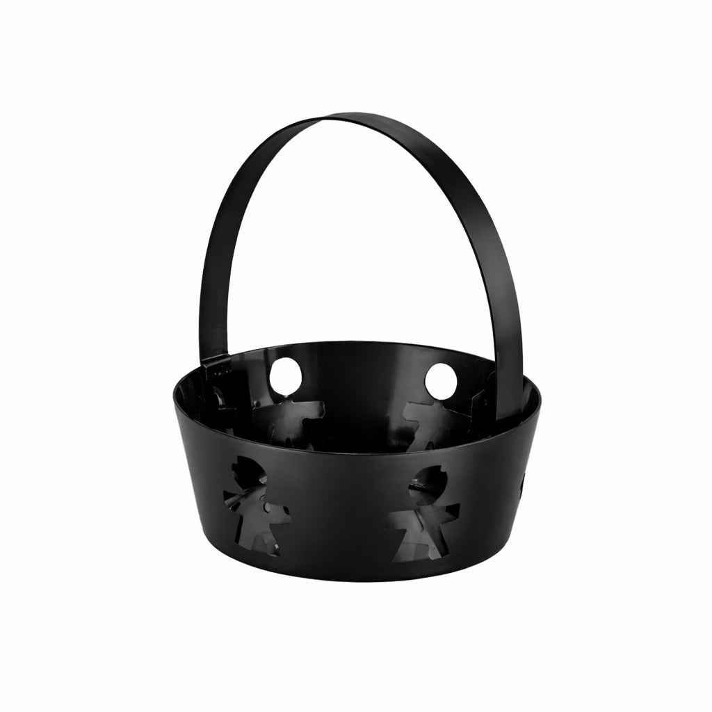 Cestino con manico nero girotondo Alessi