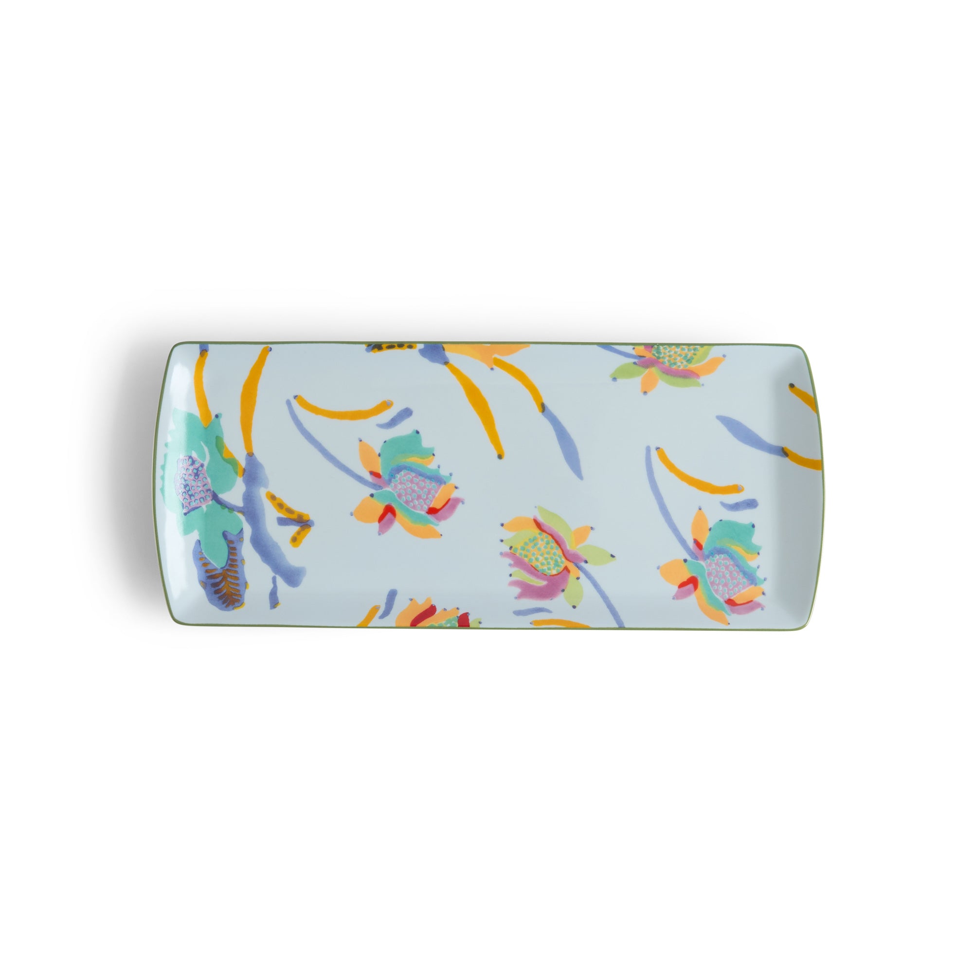 Piatto Da Portata In Porcellana Japanese Light Blue Lisa Corti