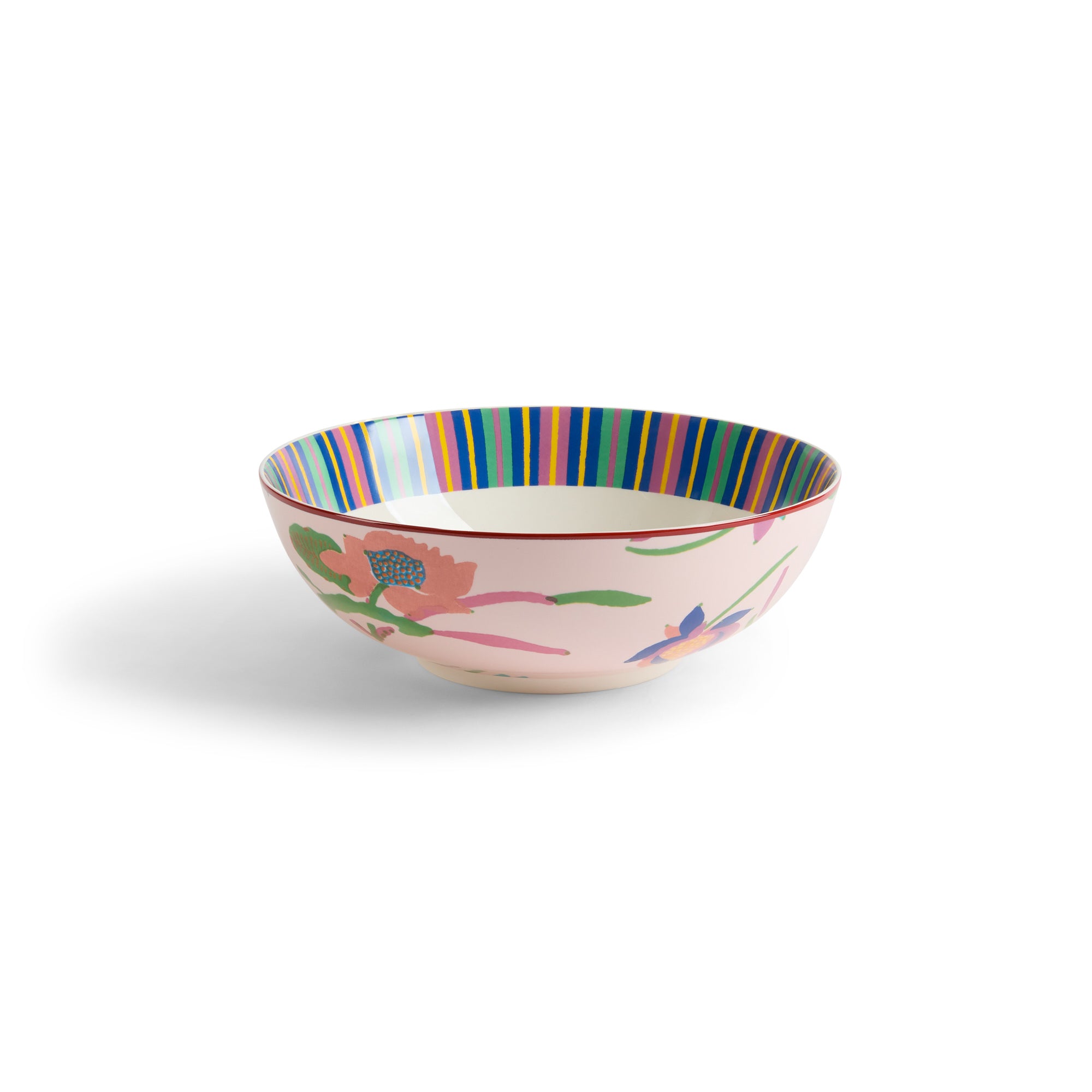 Porcelain Salad Bowl Japanese Pink Lisa Corti