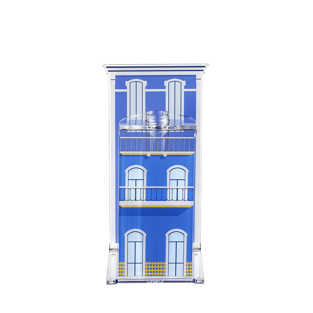 Vaso Blooming City Lisbona Azzurro Linee