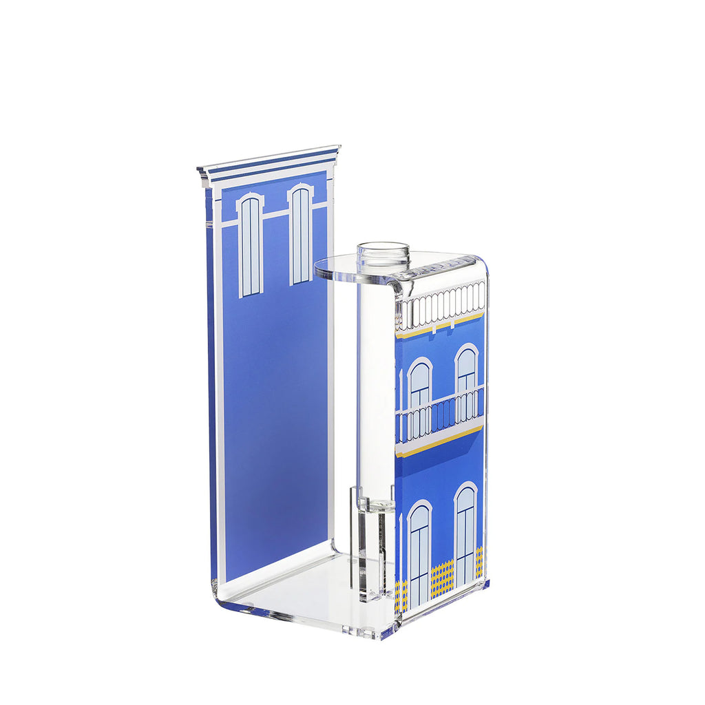 Vaso Blooming City Lisbona Azzurro Linee