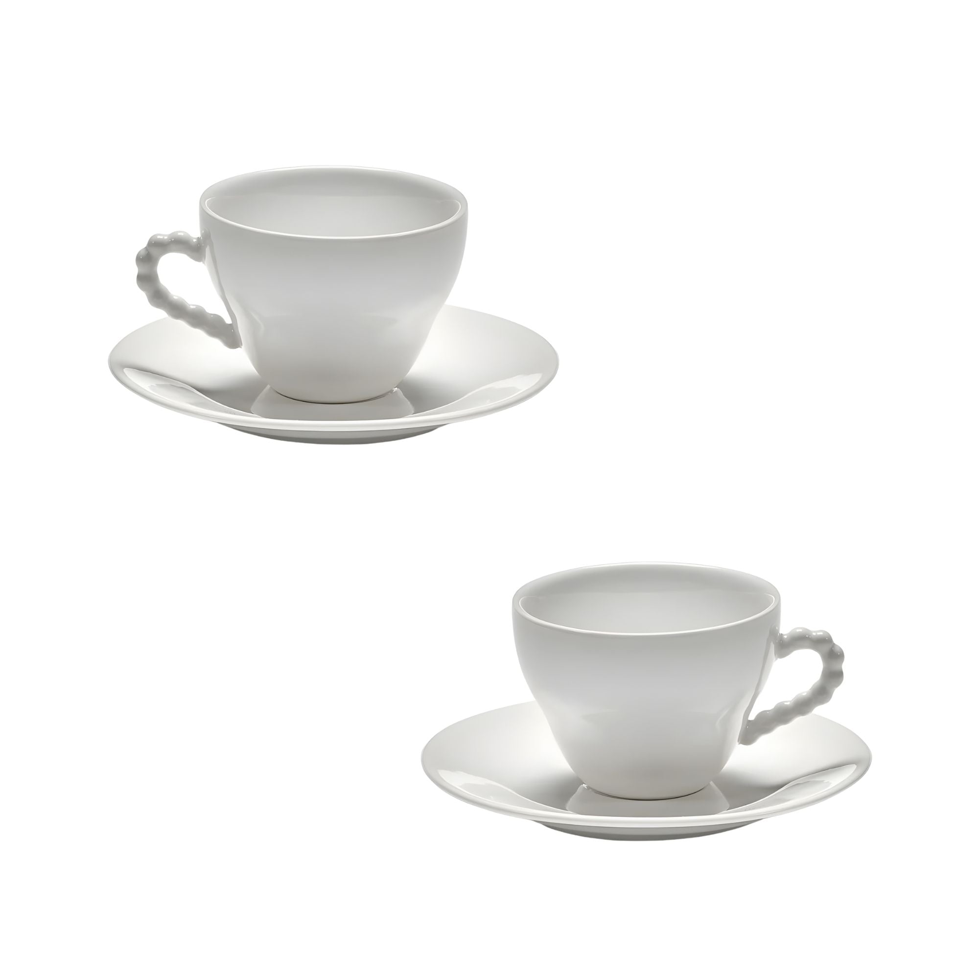 Tazza e piattino bianco Perle Fine Les Objets Mouleversants Serax
