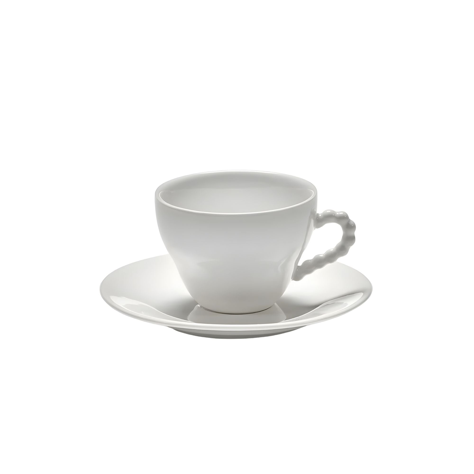 Tazza e piattino bianco Perle Fine Les Objets Mouleversants Serax