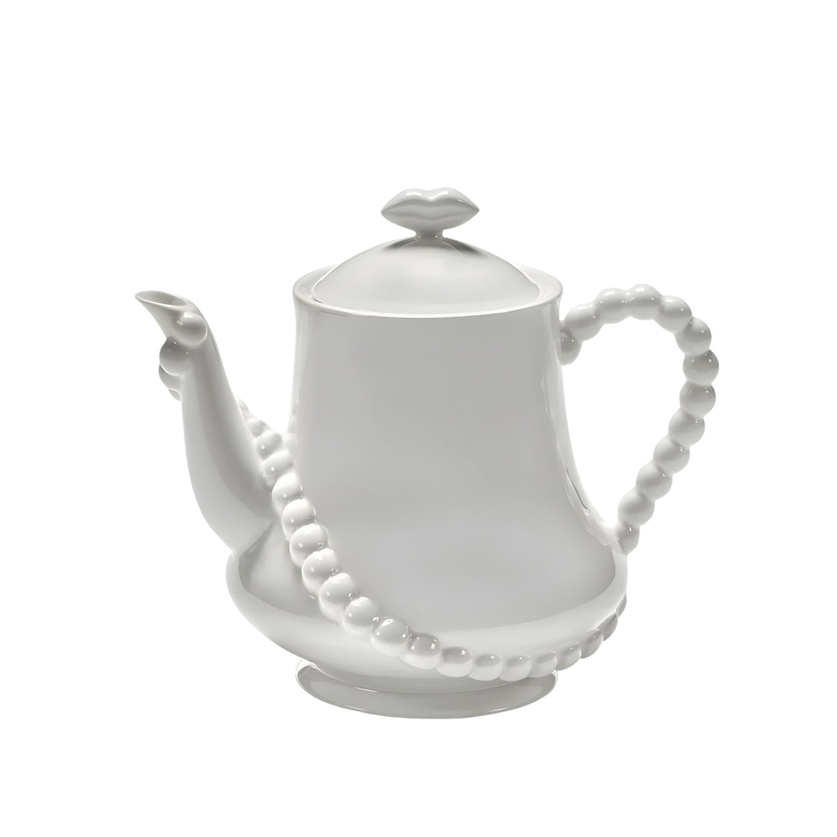 Teiera bianca Perle Fine Les Objets Mouleversants Serax