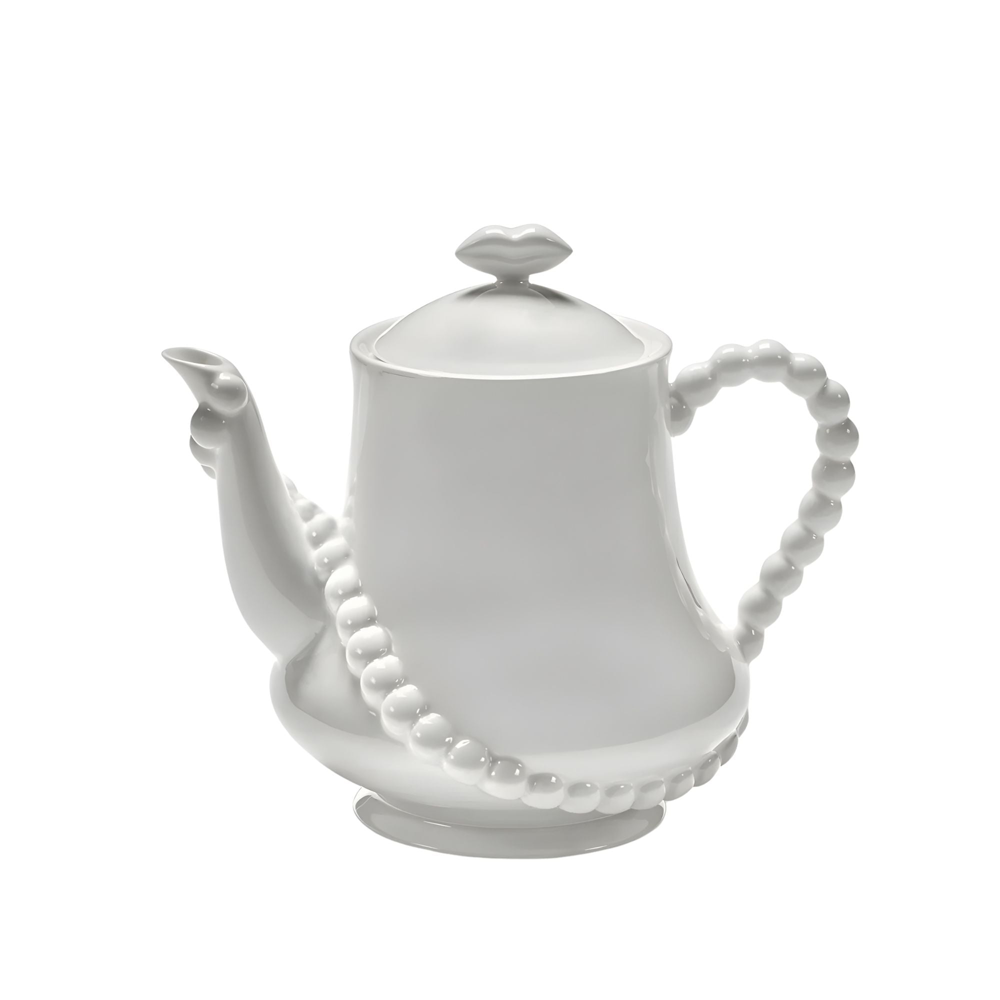 Teiera bianca Perle Fine Les Objets Mouleversants Serax