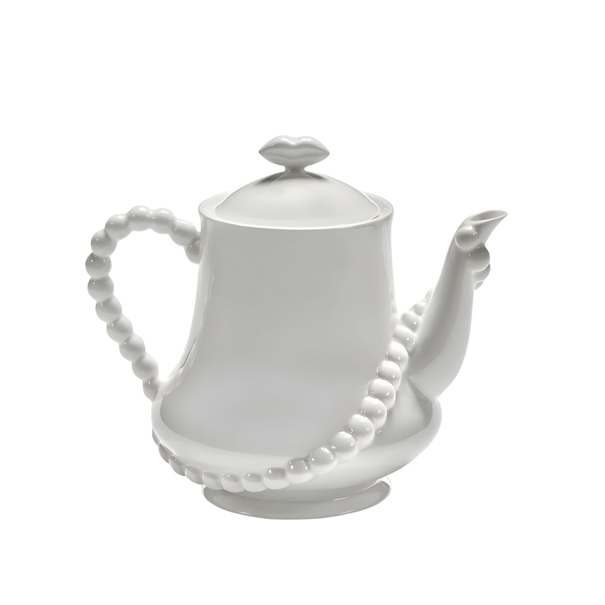 Teiera bianca Perle Fine Les Objets Mouleversants Serax