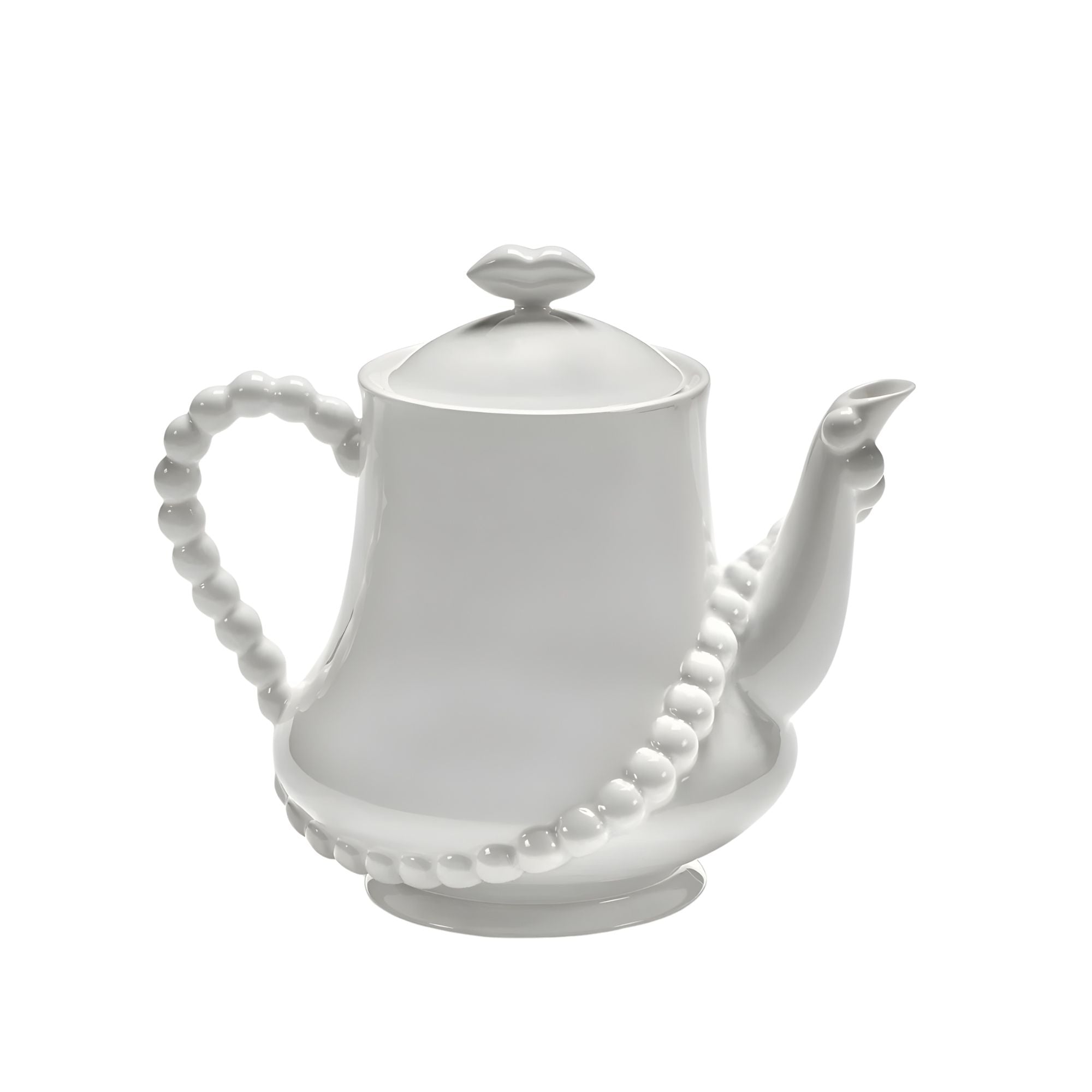 Teiera bianca Perle Fine Les Objets Mouleversants Serax